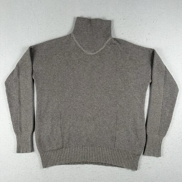 Lululemon Cozy Calling Turtleneck Sweater Women’s Medium Gray Knit Cotton Yak - Picture 1 of 16